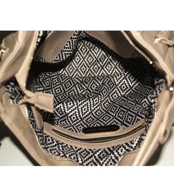 Madison West Large Vegan Leather Shoulder Tote Bag - Tan - Picture 9 of 10